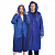 Дождевик плащ синий на кнопках, EVA, многоразовый прочный, чехол в комплекте, универсальный размер, SHAMAANI (ШАМААНИ)