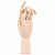 Манекен художественный "РУКА" левая, высота 18 см, дерево, BRAUBERG ART CLASSIC