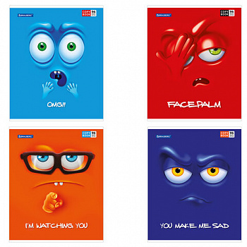 Тетрадь А5, 96 л., BRAUBERG, скоба, клетка, обложка картон, МОРДАШКА