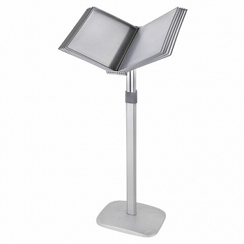 Демосистема напольная на 10 панелей, серые панели А4, регулируемая высота, STAFF