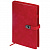 Ежедневник недатированный А5 152х220 мм BRAUBERG "Sirius", под кожу, застежка 160 л., красный