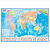 Карта мира политическая 199х134 см, 1:15,5М, с ламинацией, интерактивная, европодвес, BRAUBERG