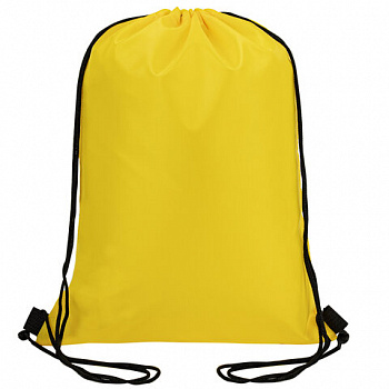 Мешок для обуви BRAUBERG ПРОЧНЫЙ, на шнурке, желтый, 42x33 см