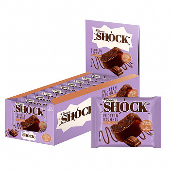Печенье протеиновое FITNESSHOCK "Брауни. Горячий шоколад", 50 г