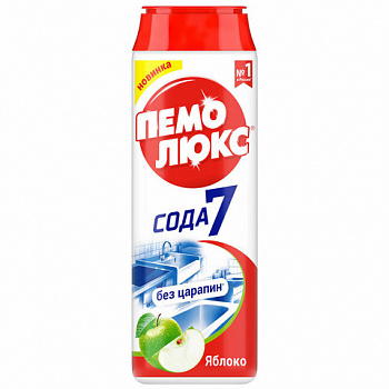 Чистящее средство 480 г, ПЕМОЛЮКС Сода-5/7, "Яблоко", порошок