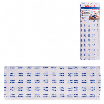 Насадка МОП плоская для швабры/держателя 40 см, карманы (ТИП К), микрофибра/абразив, LAIMA