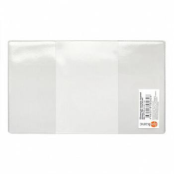 Обложка для паспорта, трудовой книжки нового образца, вертикальная, ПВХ, прозрачная, "ДПС", 1071.К