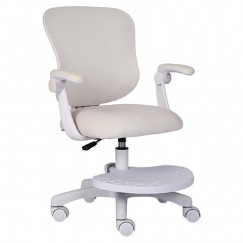 Кресло детское с подставкой для ног BRABIX "Sky MG-206", велюр, бежевое