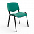Стул для персонала и посетителей "ИЗО", черный каркас, ткань зеленая, В-27/С-34