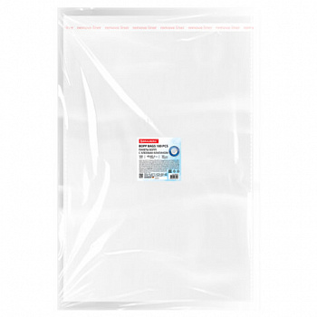 Пакеты БОПП с клеевым клапаном, КОМПЛЕКТ 100 штук, 40х60 + 4 см, 30 мкм, с усиленным швом, BRAUBERG