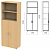 Шкаф полузакрытый "Канц", 700х350х1830 мм, цвет бук невский (КОМПЛЕКТ)