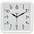Часы настенные TROYKATIME (TROYKA) 81810835, квадрат, белые, белая рамка, 26х26х3,5 см
