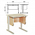 Стол-парта регулируемый "ДЭМИ" СУТ.28, 900х530х530-815 мм, серый/ясень (КОМПЛЕКТ)