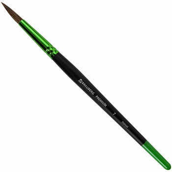 Кисть из ворса пони № 7, BRAUBERG PREMIUM
