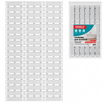 Коврик для ванны противоскользящий износостойкий 68х40 см, "Лесенка", ПП + ТПЭ, присоски, PRIMILA (ПРИМИЛА)