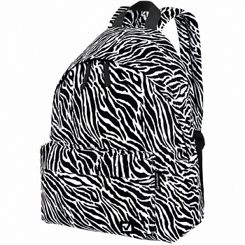 Рюкзак BRAUBERG СИТИ-ФОРМАТ универсальный, "Zebra", белый/черный, 41х32х14 см